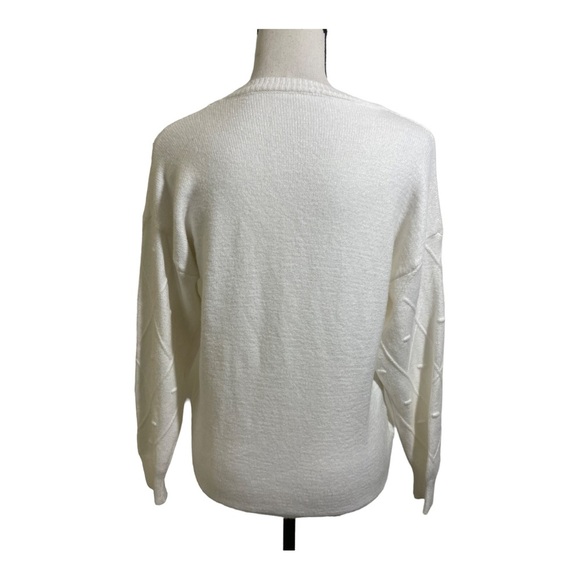 Sweater Viscose crewneck pom pom chevron pattern super soft. Fits medium… - Picture 8 of 10